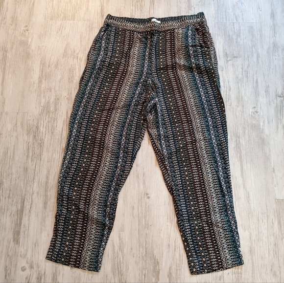 Like-New Bohemian Jessica Simpson Geometric Print Stretchy Pants‎ Size S - Picture 1 of 6